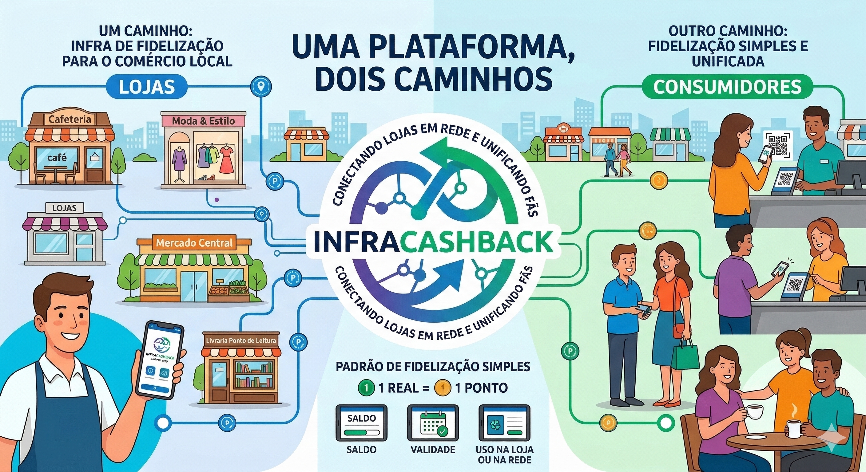 Fluxo de direcionamento do hub Infracashback